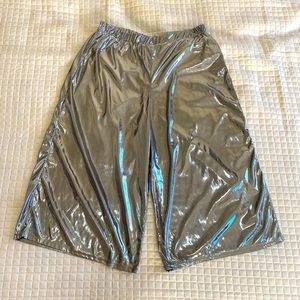 Fabulous silver metallic Boohoo culottes.